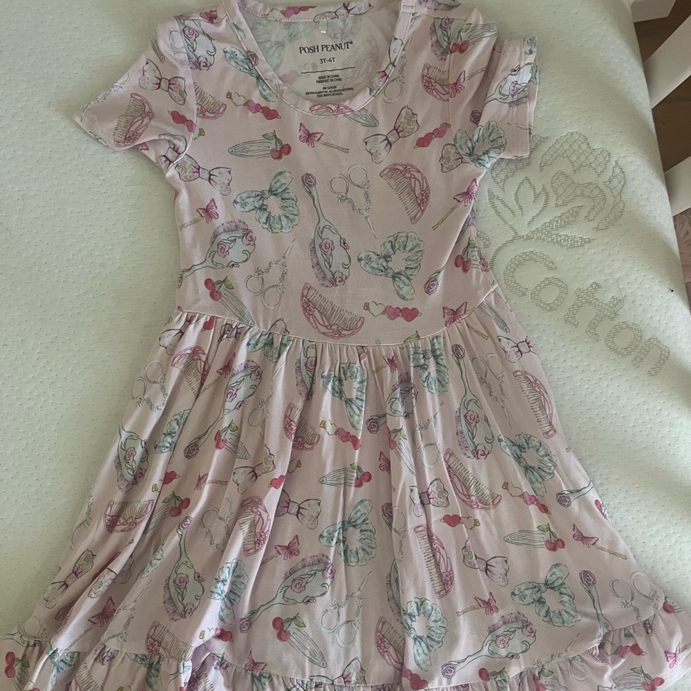 Posh Peanut Pink Carlita twirl dress bamboo ruffled